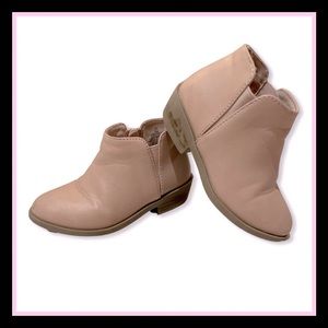 Lt Pink Booties Size 7 Girls Toddler ~ Zip Up side Old Navy